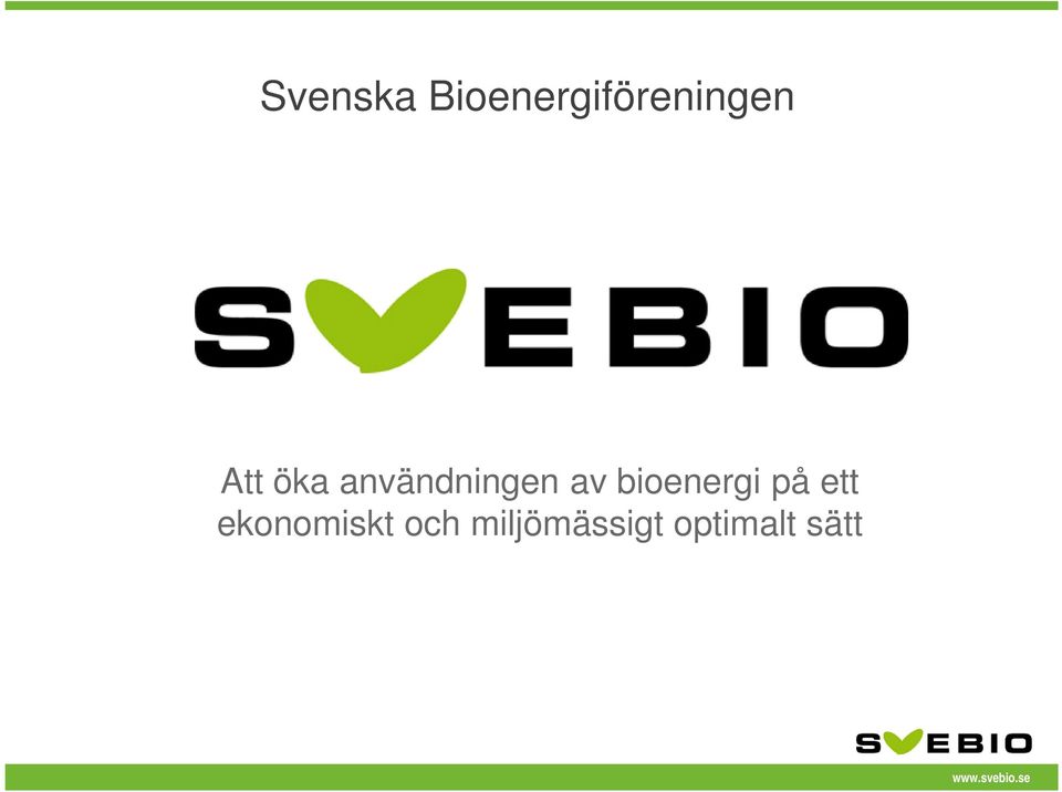 bioenergi på ett ekonomiskt