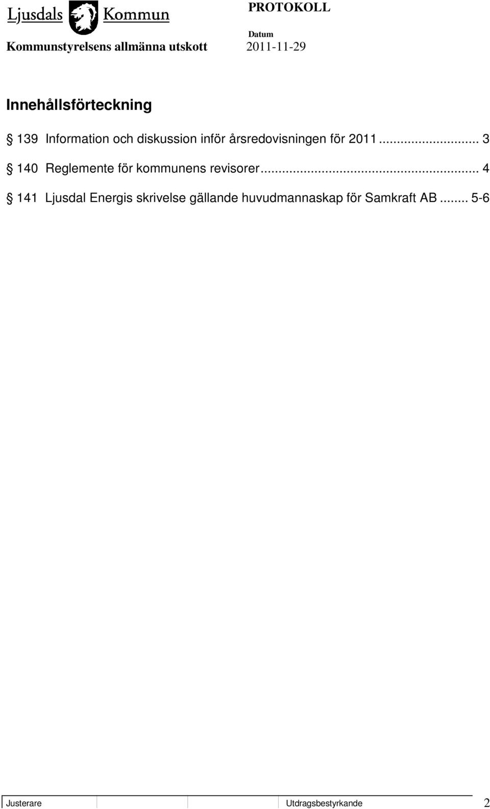 .. 3 140 Reglemente för kommunens revisorer.