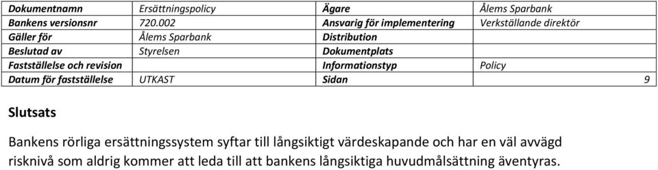 värdeskapande och har en väl avvägd risknivå som aldrig