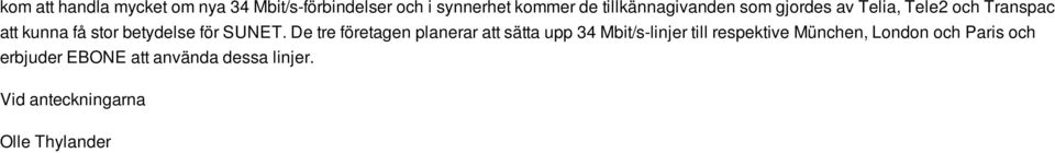 för SUNET.