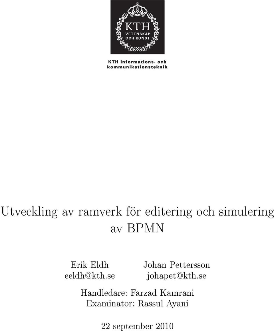 se Johan Pettersson johapet@kth.