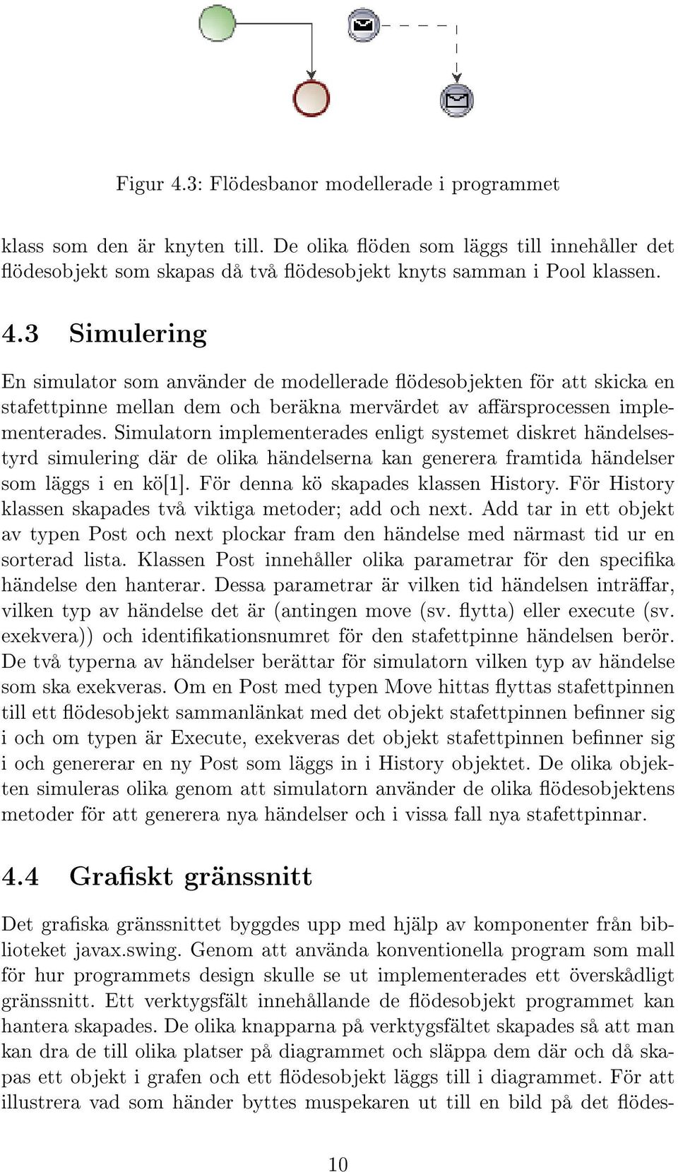 För History klassen skapades två viktiga metoder; add och next. Add tar in ett objekt av typen Post och next plockar fram den händelse med närmast tid ur en sorterad lista.