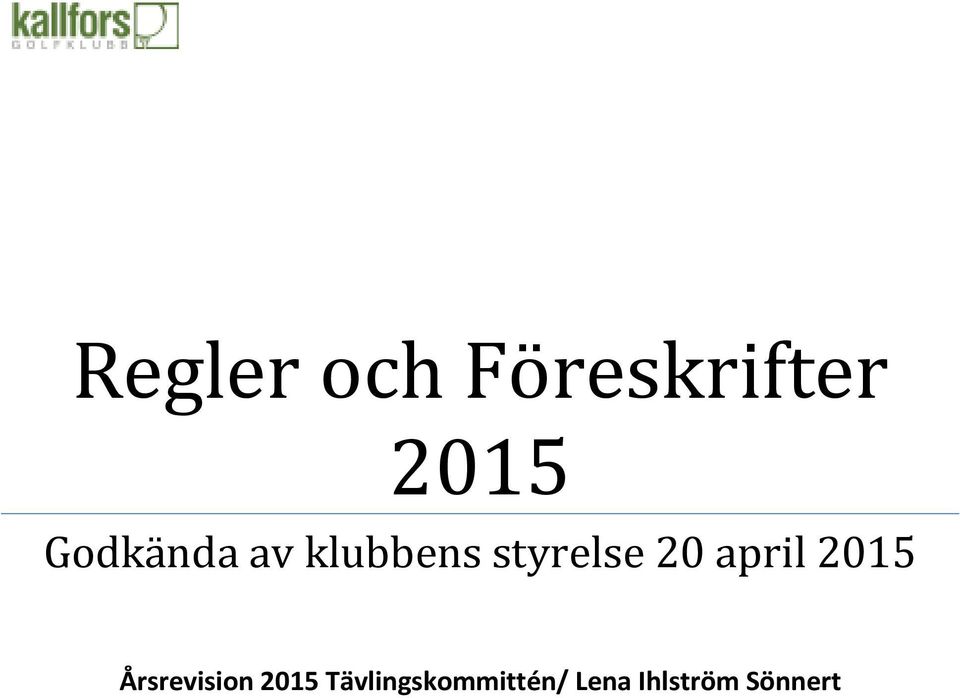 april 2015 Årsrevision 2015