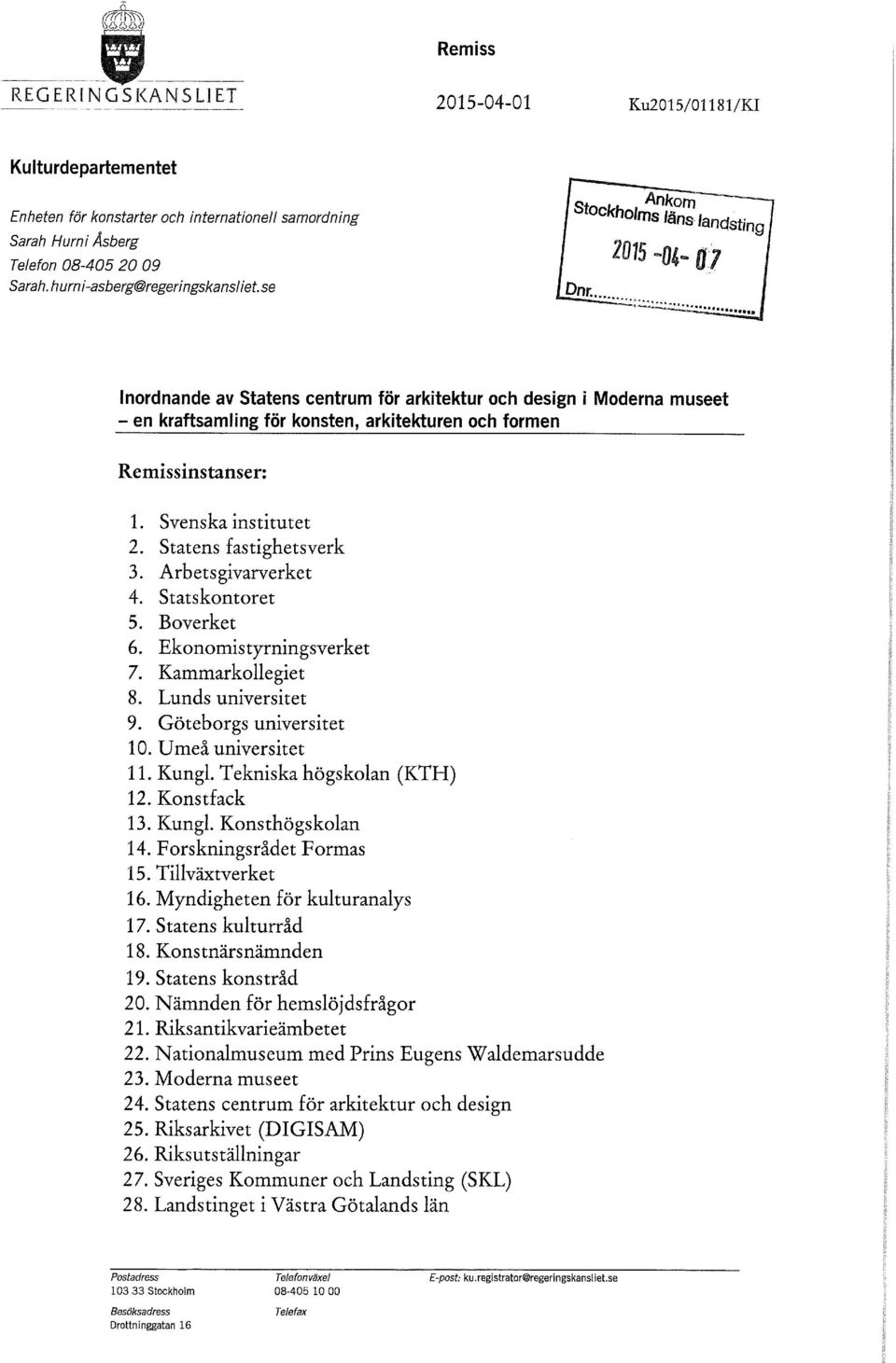 Statens fastighetsverk 3. Arbetsgivarverket 4. Statskontoret 5. Boverket 6. Ekonomistyrnings verket 7. Kammarkollegiet 8. Lunds universitet 9. Göteborgs universitet 10. Umeå universitet 11. Kungl.