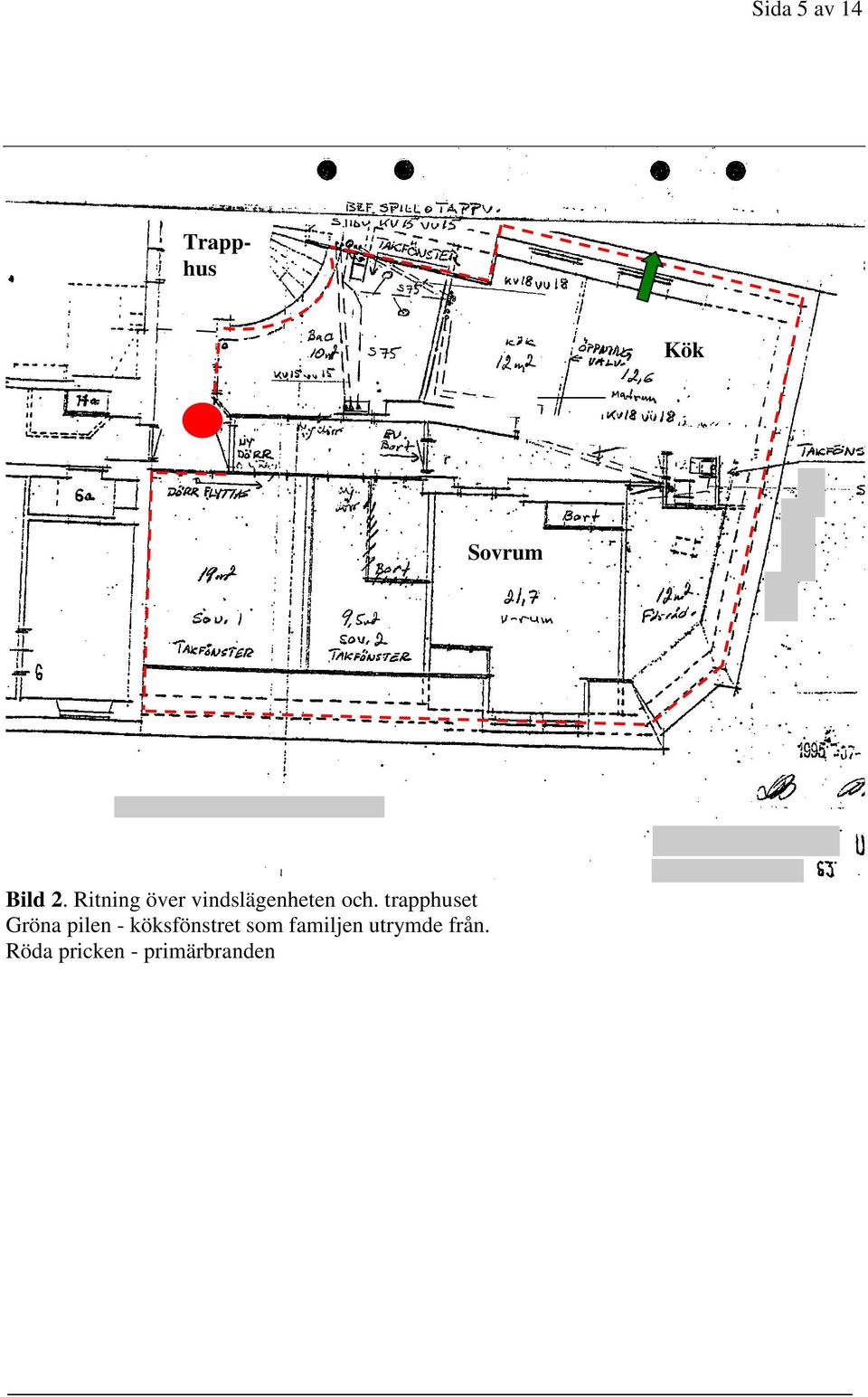 trapphuset Gröna pilen - köksfönstret som