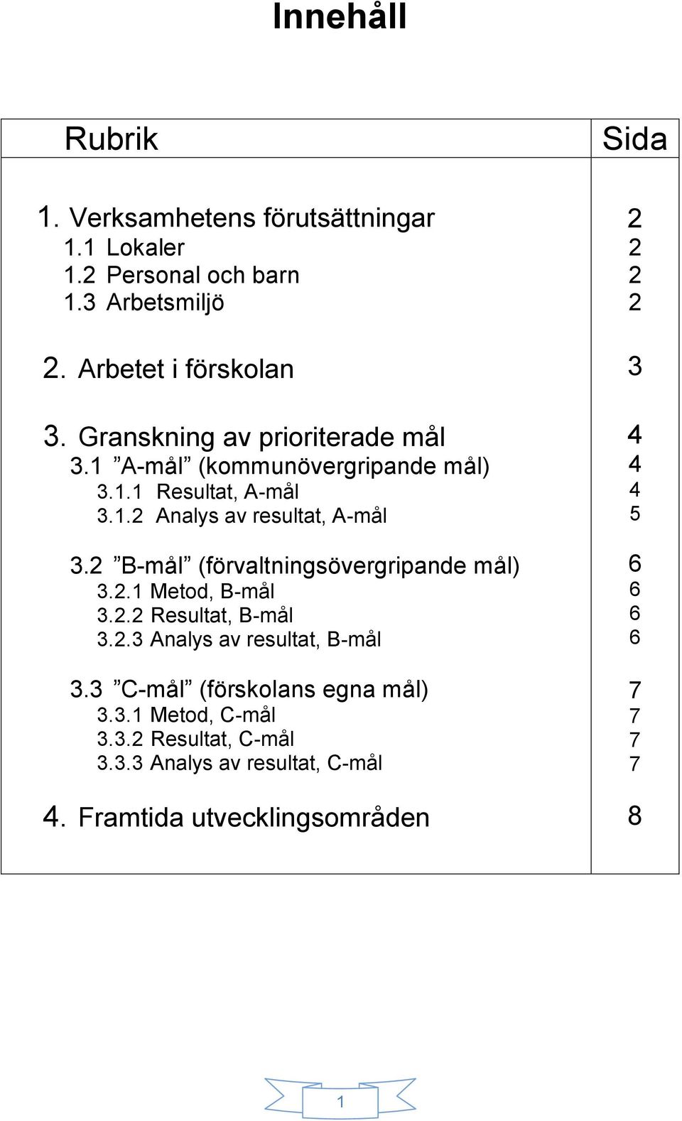 B-mål (förvaltningsövergripande mål) 3..1 Metod, B-mål 3.. Resultat, B-mål 3..3 Analys av resultat, B-mål 3.