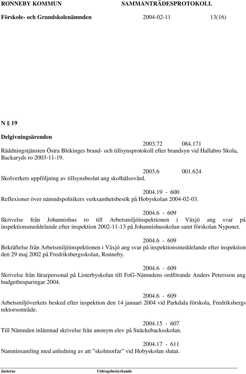 624 Skolverkets uppföljning av tillsynsbeslut ang skolhälsovård. 2004.
