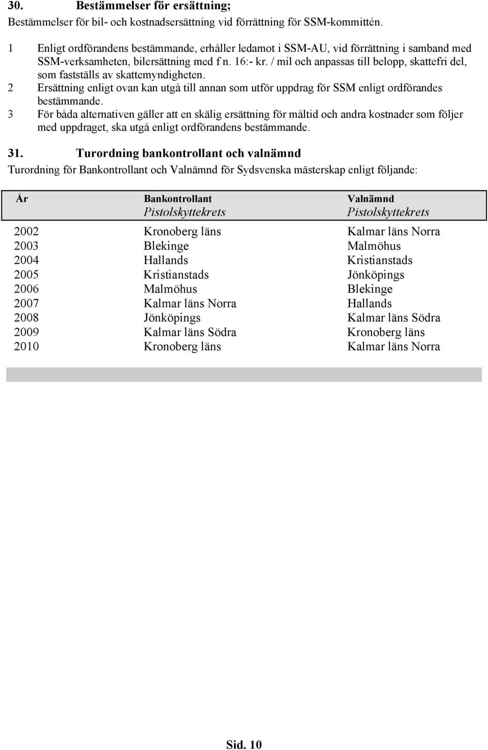 / mil och anpassas till belopp, skattefri del, som fastställs av skattemyndigheten. 2 Ersättning enligt ovan kan utgå till annan som utför uppdrag för SSM enligt ordförandes bestämmande.