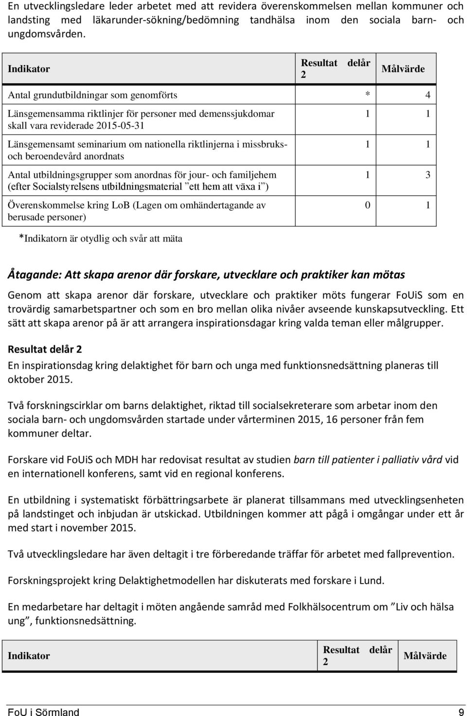 nationella riktlinjerna i missbruksoch beroendevård anordnats Antal utbildningsgrupper som anordnas för jour- och familjehem (efter Socialstyrelsens utbildningsmaterial ett hem att växa i )