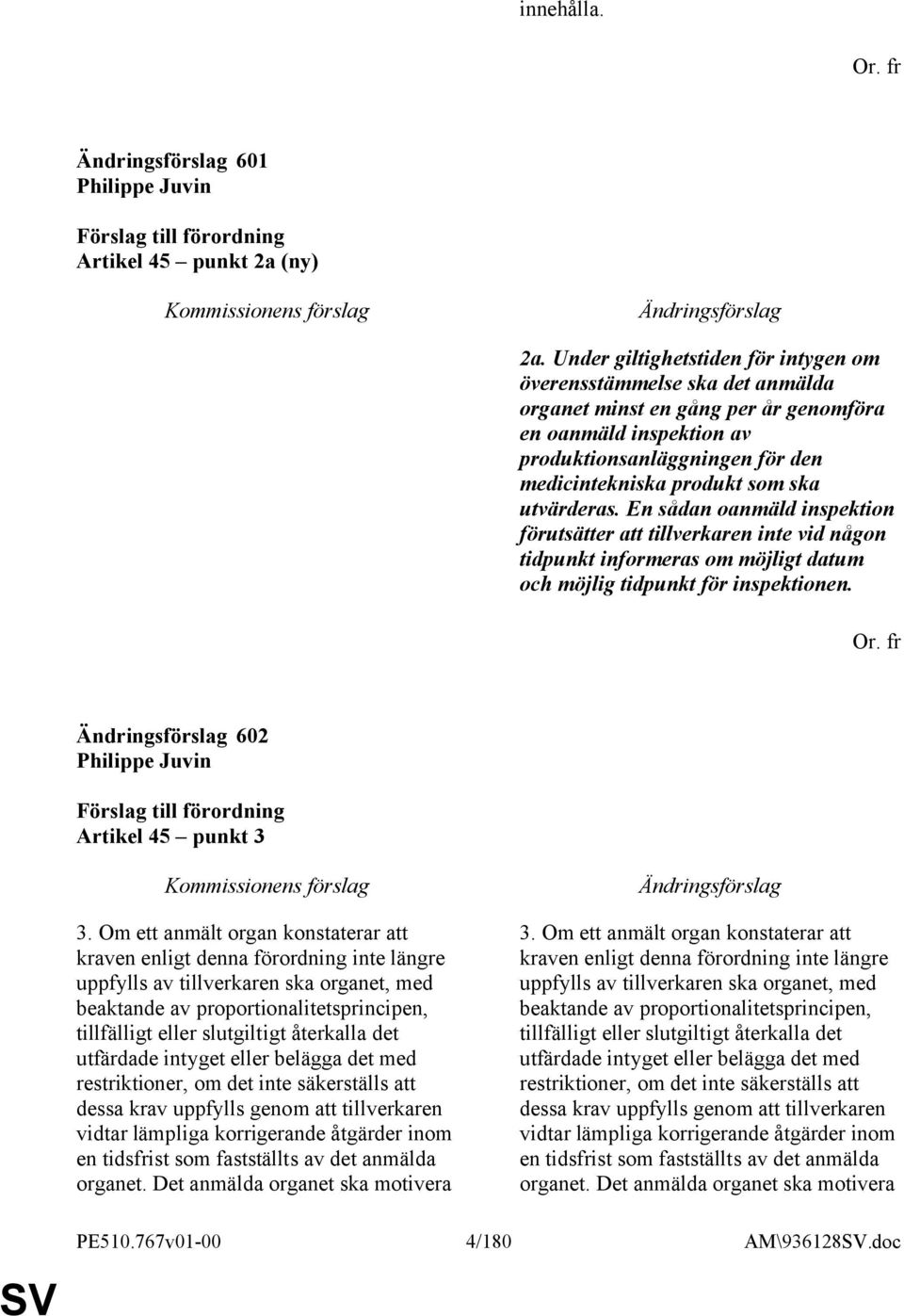 utvärderas. En sådan oanmäld inspektion förutsätter att tillverkaren inte vid någon tidpunkt informeras om möjligt datum och möjlig tidpunkt för inspektionen. Or.