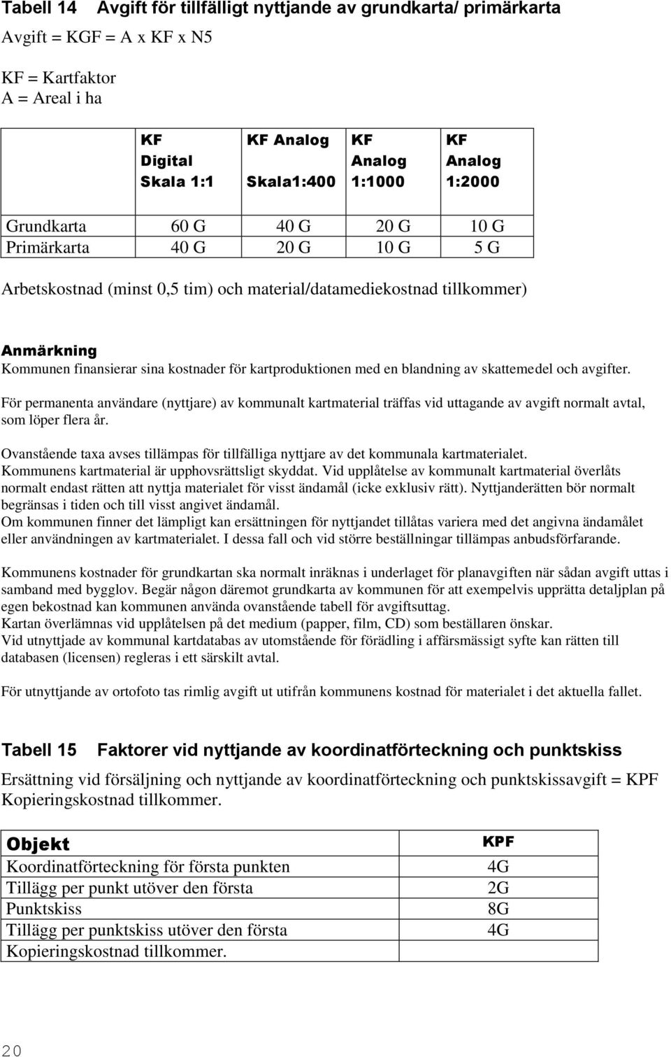 kartproduktionen med en blandning av skattemedel och avgifter. För permanenta användare (nyttjare) av kommunalt kartmaterial träffas vid uttagande av avgift normalt avtal, som löper flera år.