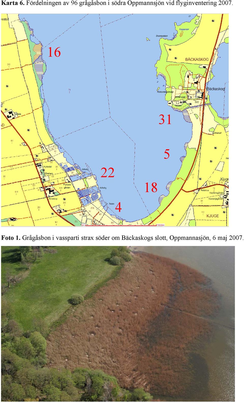 Oppmannsjön vid flyginventering 2007.