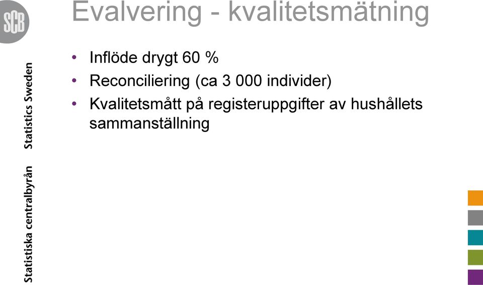 individer) Kvalitetsmått på
