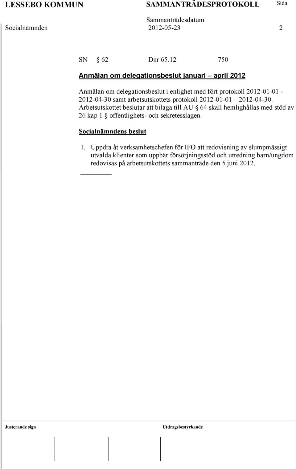 samt arbetsutskottets protokoll 2012-01-01 2012-04-30.