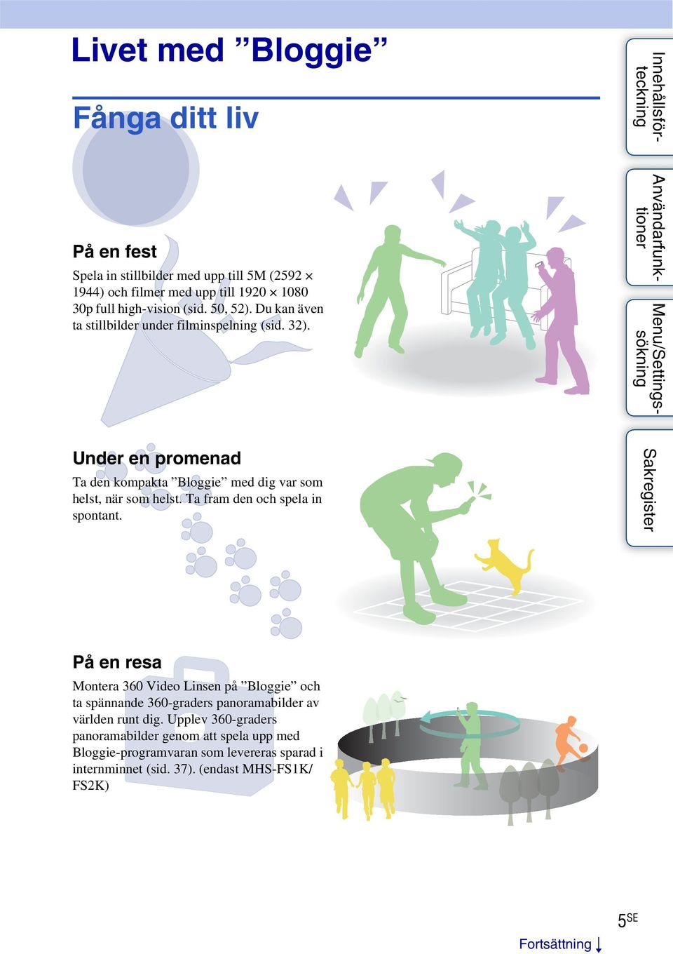 Ta fram den och spela in spontant. På en resa Montera 360 Video Linsen på Bloggie och ta spännande 360-graders panoramabilder av världen runt dig.