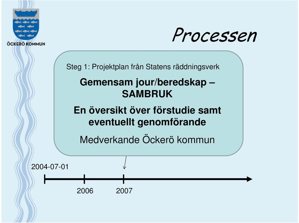 En översikt över förstudie samt eventuellt