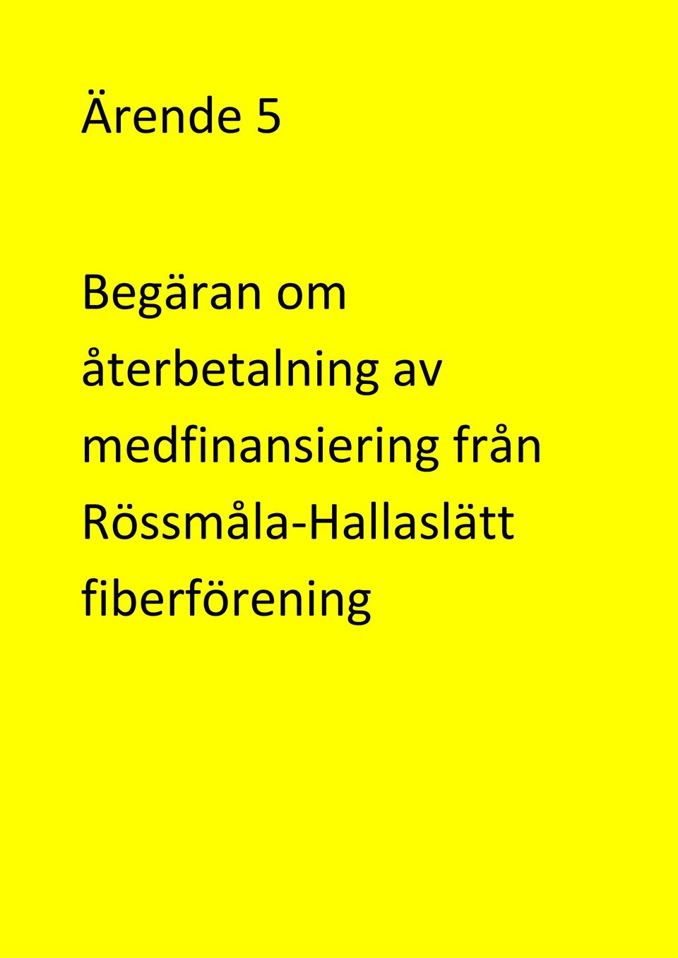 medfinansiering från