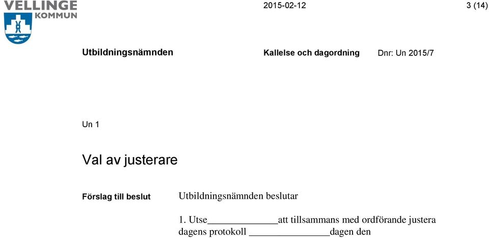 Utse att tillsammans med