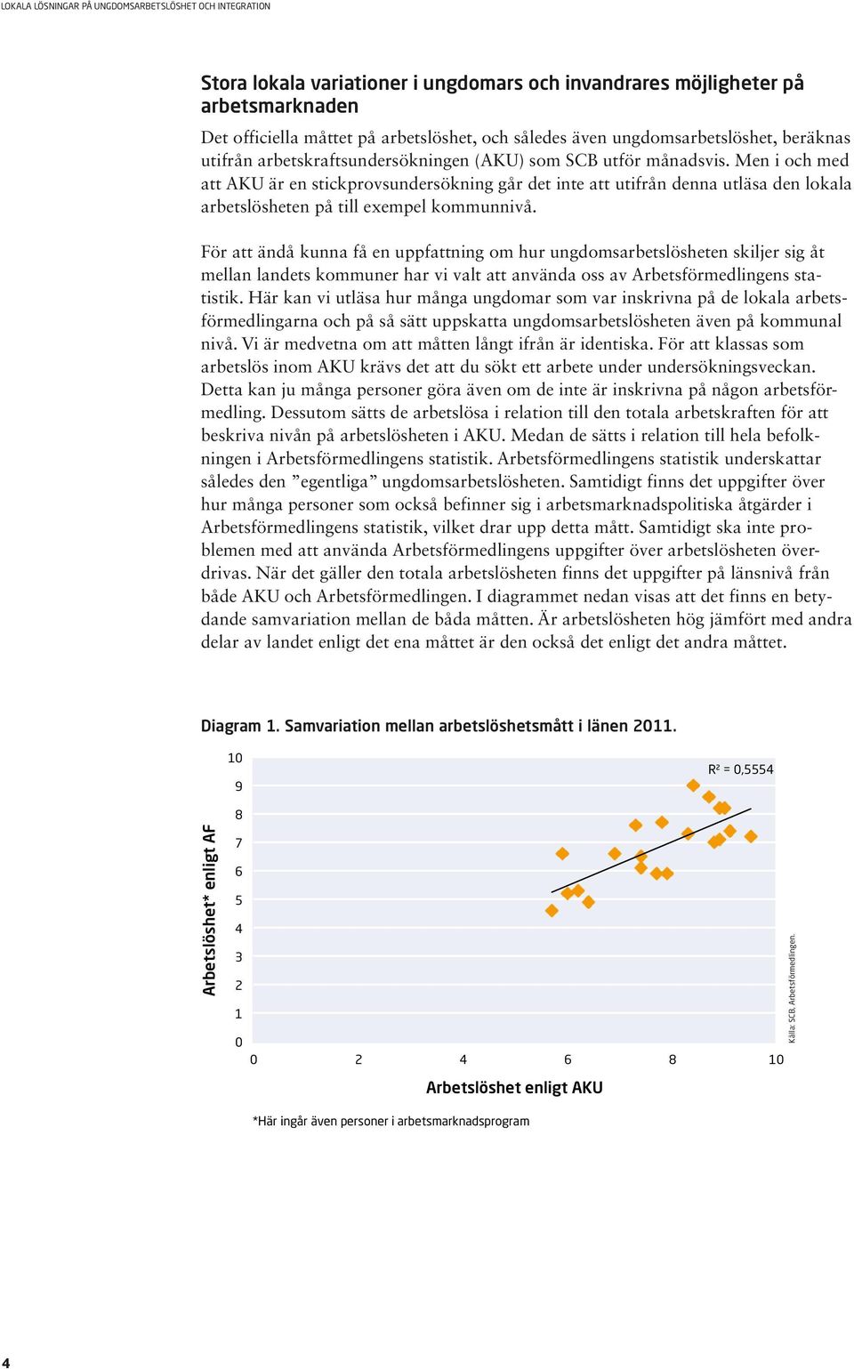 För att ändå kunna få en uppfattning om hur ungdomsarbetslösheten skiljer sig åt mellan landets kommuner har vi valt att använda oss av Arbetsförmedlingens statistik.