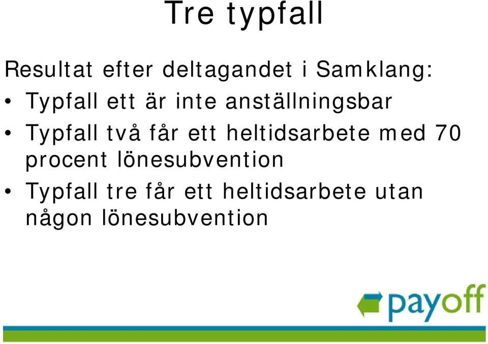 ett heltidsarbete med 70 procent lönesubvention