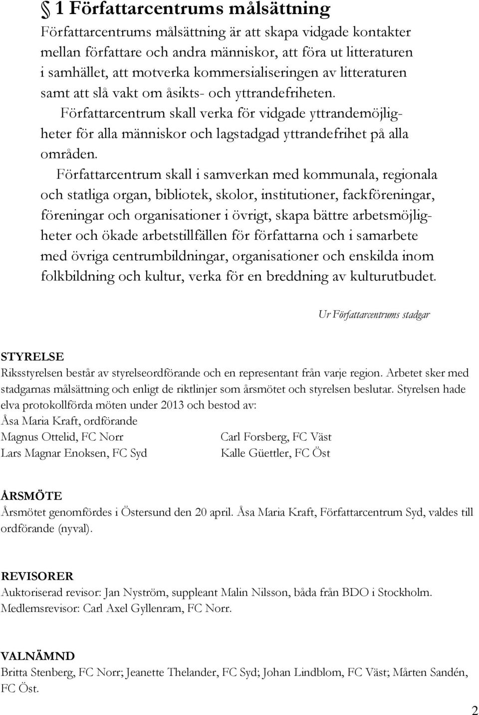 Verksamhetsberättelse 2013 Författarcentrum Riks - PDF Gratis nedladdning