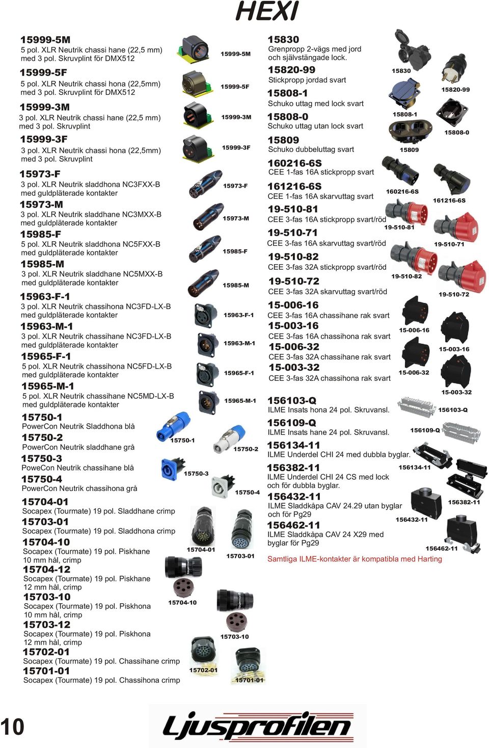 XLR Neutrik sladdhane NC3MXX-B 15985-F 5 pol. XLR Neutrik sladdhona NC5FXX-B 15985-M 3 pol. XLR Neutrik sladdhane NC5MXX-B 15963-F-1 3 pol. XLR Neutrik chassihona NC3FD-LX-B 15963-M-1 3 pol.