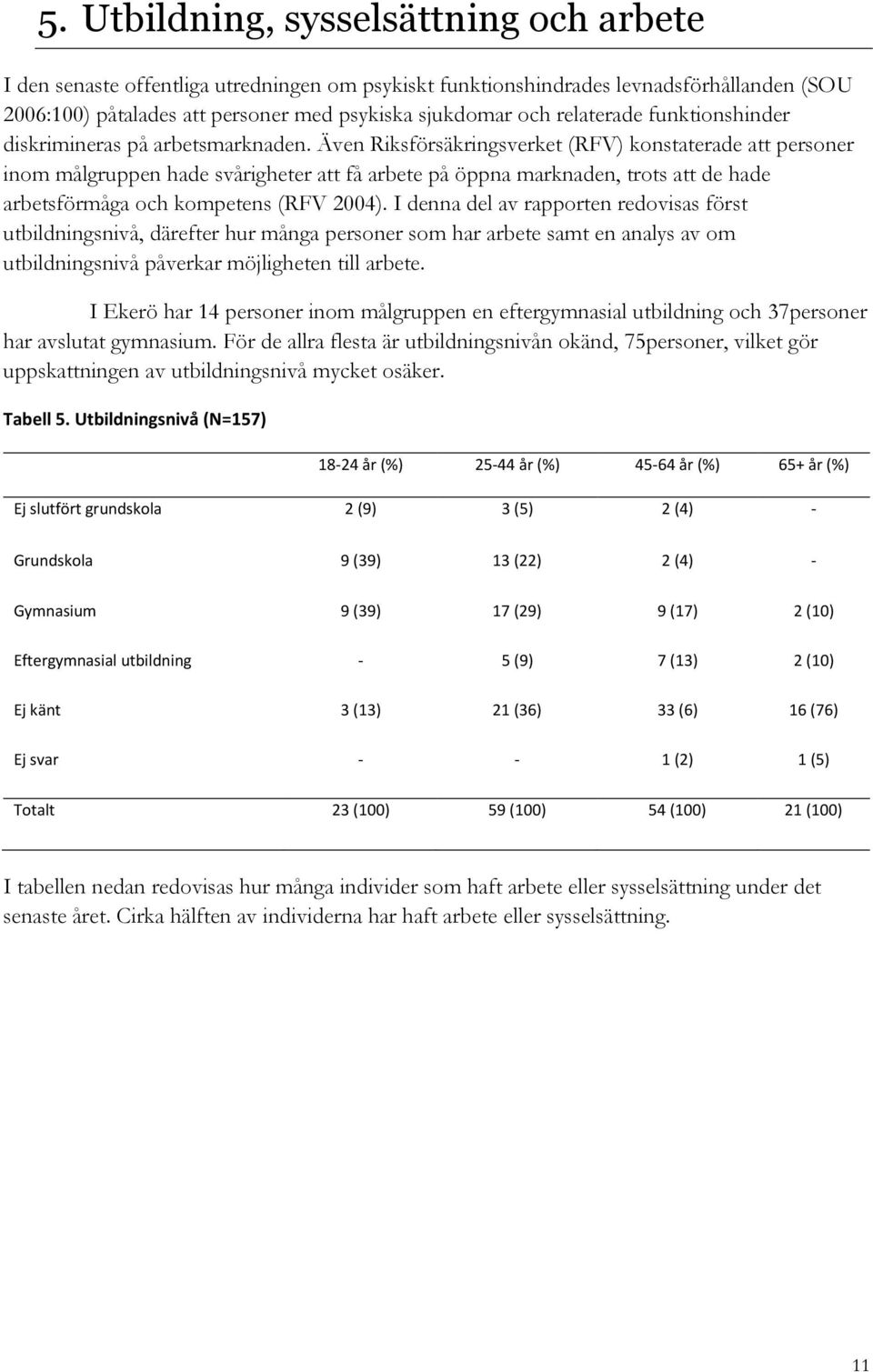 Även Riksförsäkringsverket (RFV) konstaterade att personer inom målgruppen hade svårigheter att få arbete på öppna marknaden, trots att de hade arbetsförmåga och kompetens (RFV 2004).