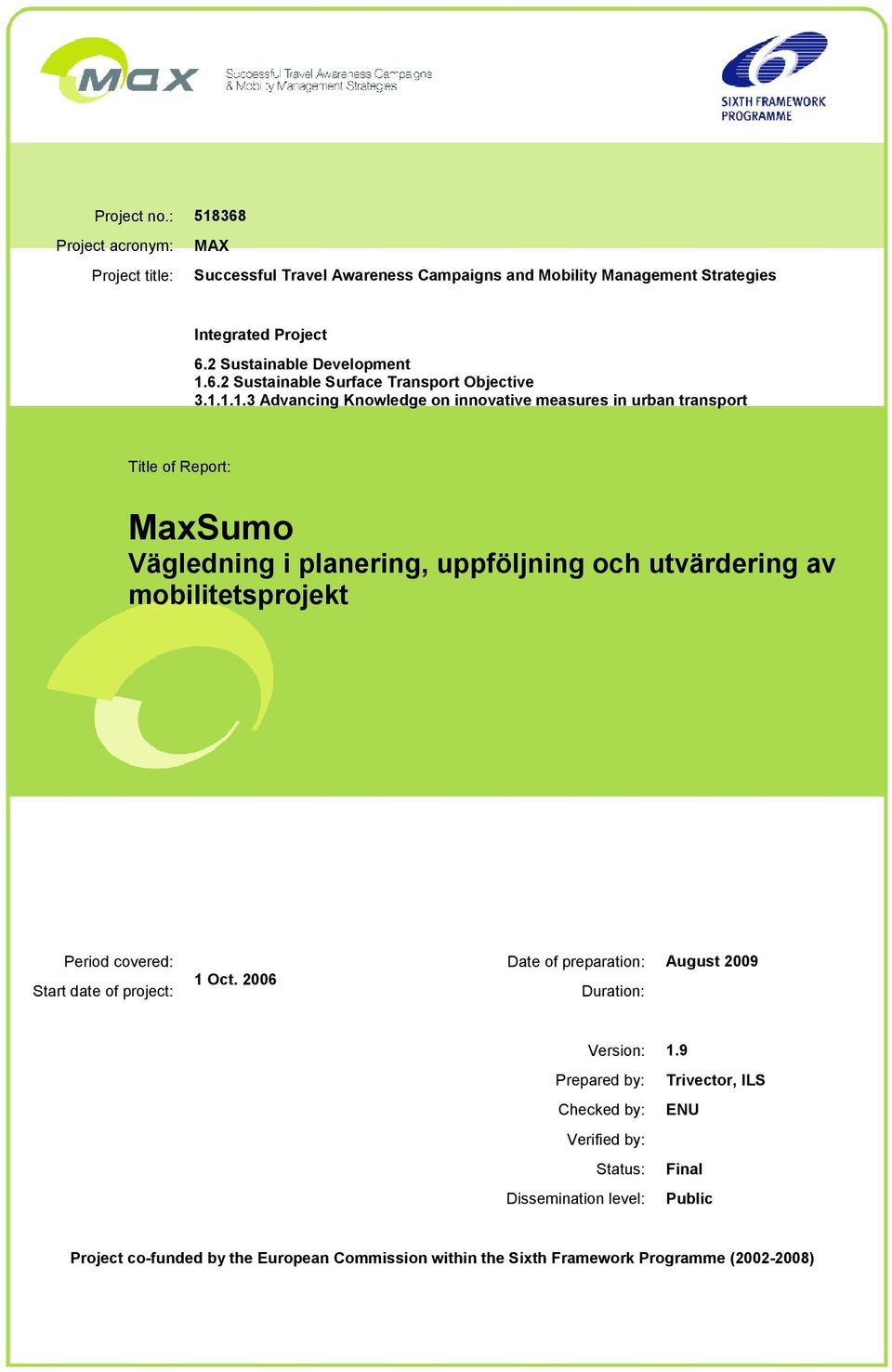 6.2 Sustainable Surface Transport Objective 3.1.