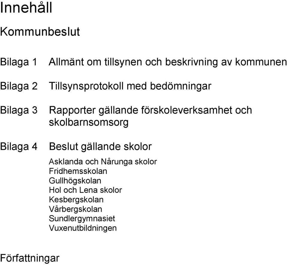 förskoleverksamhet och skolbarnsomsorg Beslut gällande skolor Asklanda och Nårunga skolor