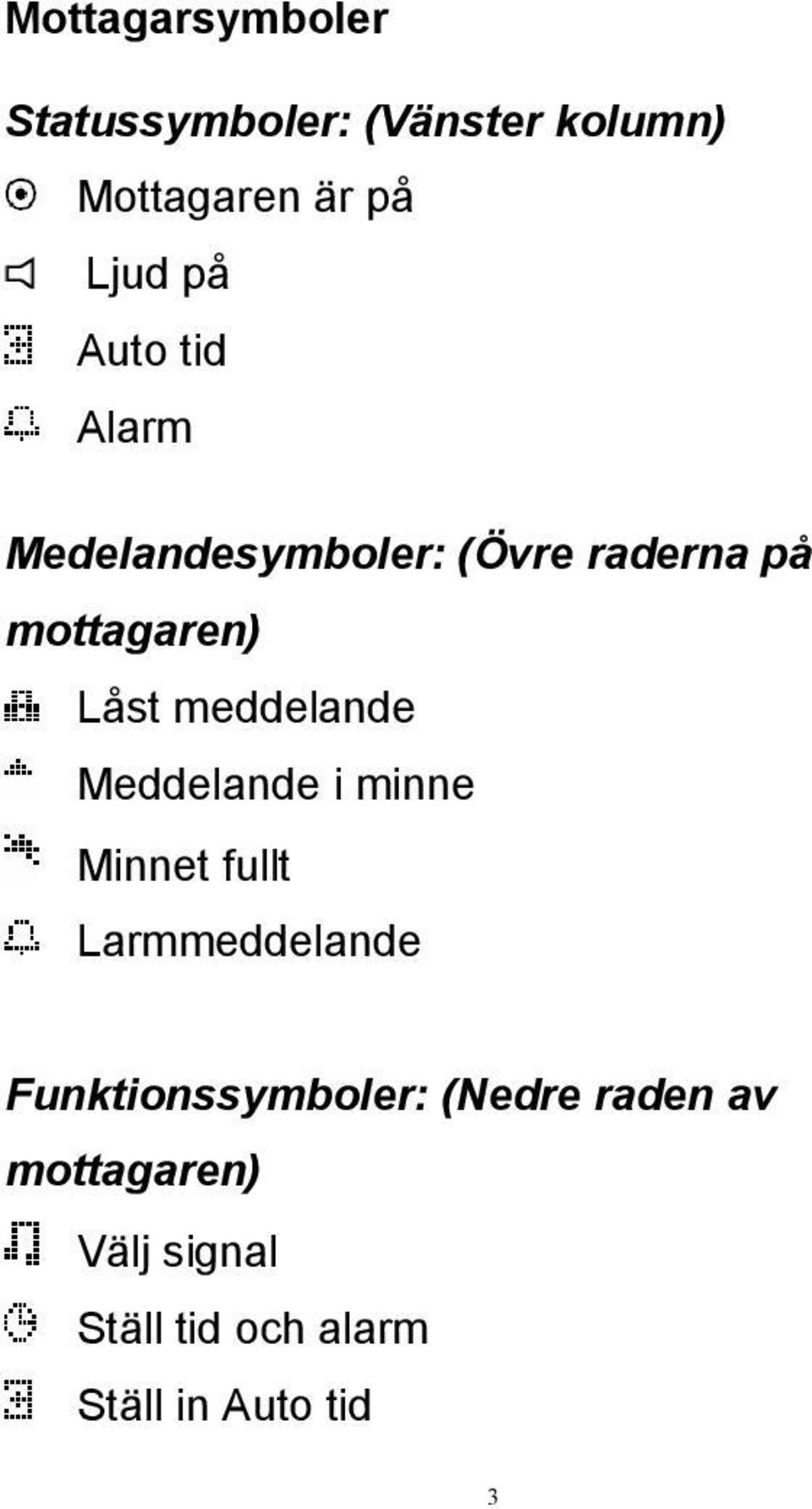 meddelande Meddelande i minne Minnet fullt Larmmeddelande