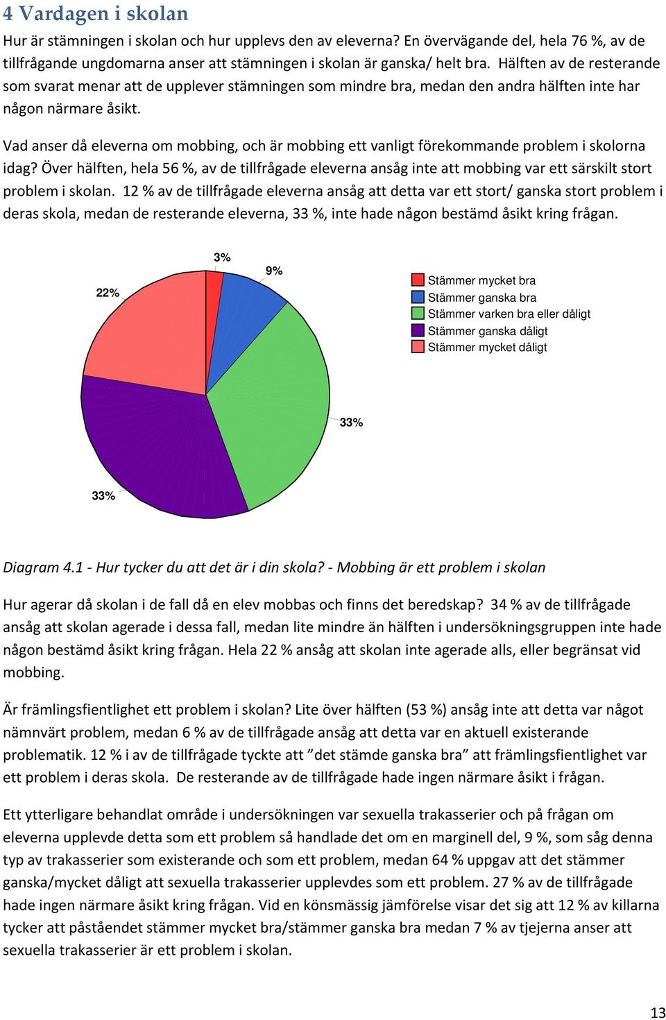 Vad anser då eleverna om mobbing, och är mobbing ett vanligt förekommande problem i skolorna idag?