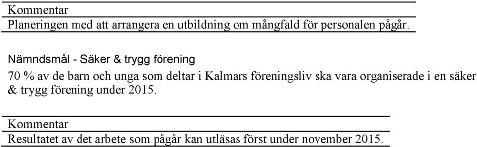 Kalmars föreningsliv ska vara organiserade i en säker & trygg förening under