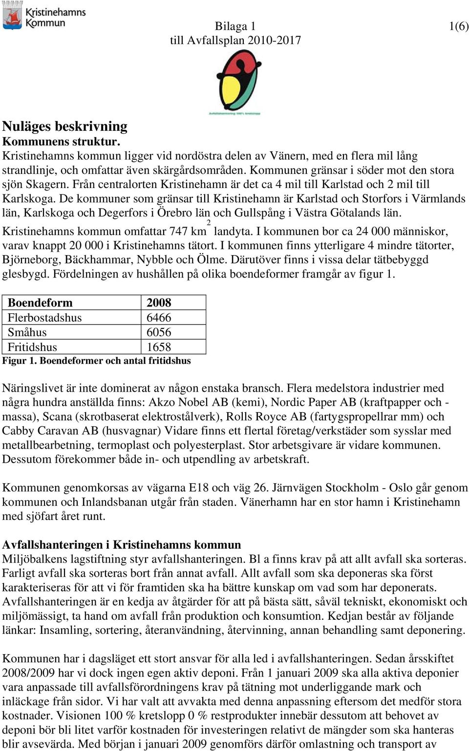 Från centralorten Kristinehamn är det ca 4 mil till Karlstad och 2 mil till Karlskoga.