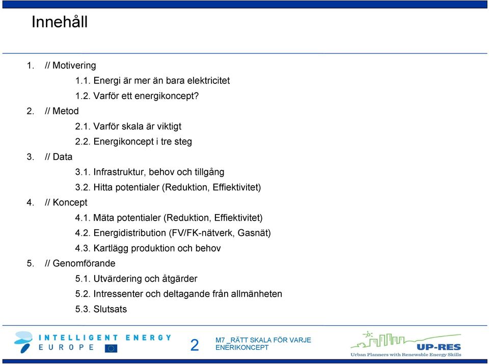 // Koncept 4.1. Mäta potentialer (Reduktion, Effiektivitet) 4.2. Energidistribution (FV/FK-nätverk, Gasnät) 4.3.