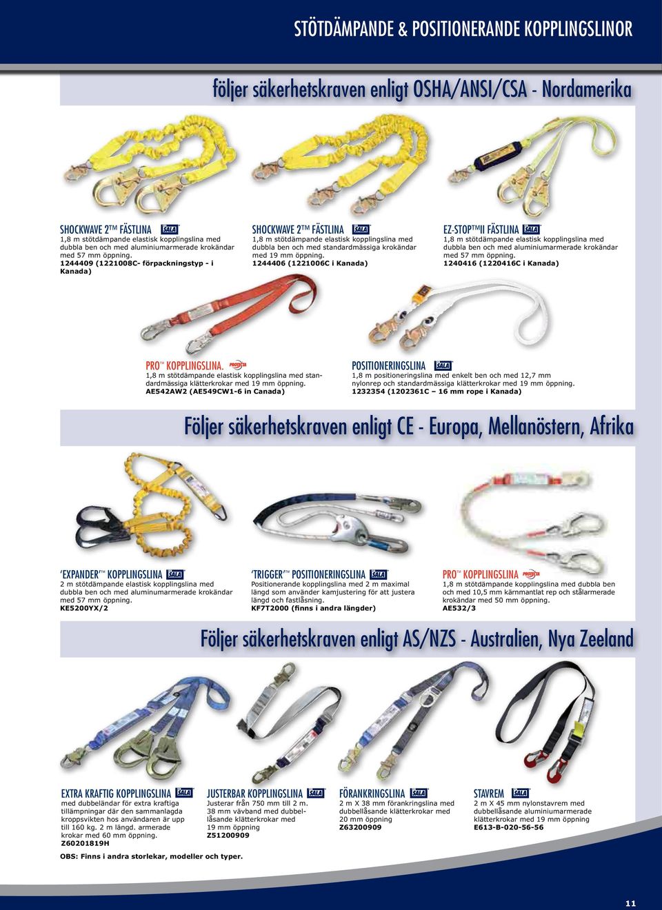 1244409 (1221008C- förpackningstyp - i Kanada) SHOCKWAVE 2 FÄSTLINA 1,8 m stötdämpande elastisk kopplingslina med dubbla ben och med standardmässiga krokändar med 19 mm öppning.