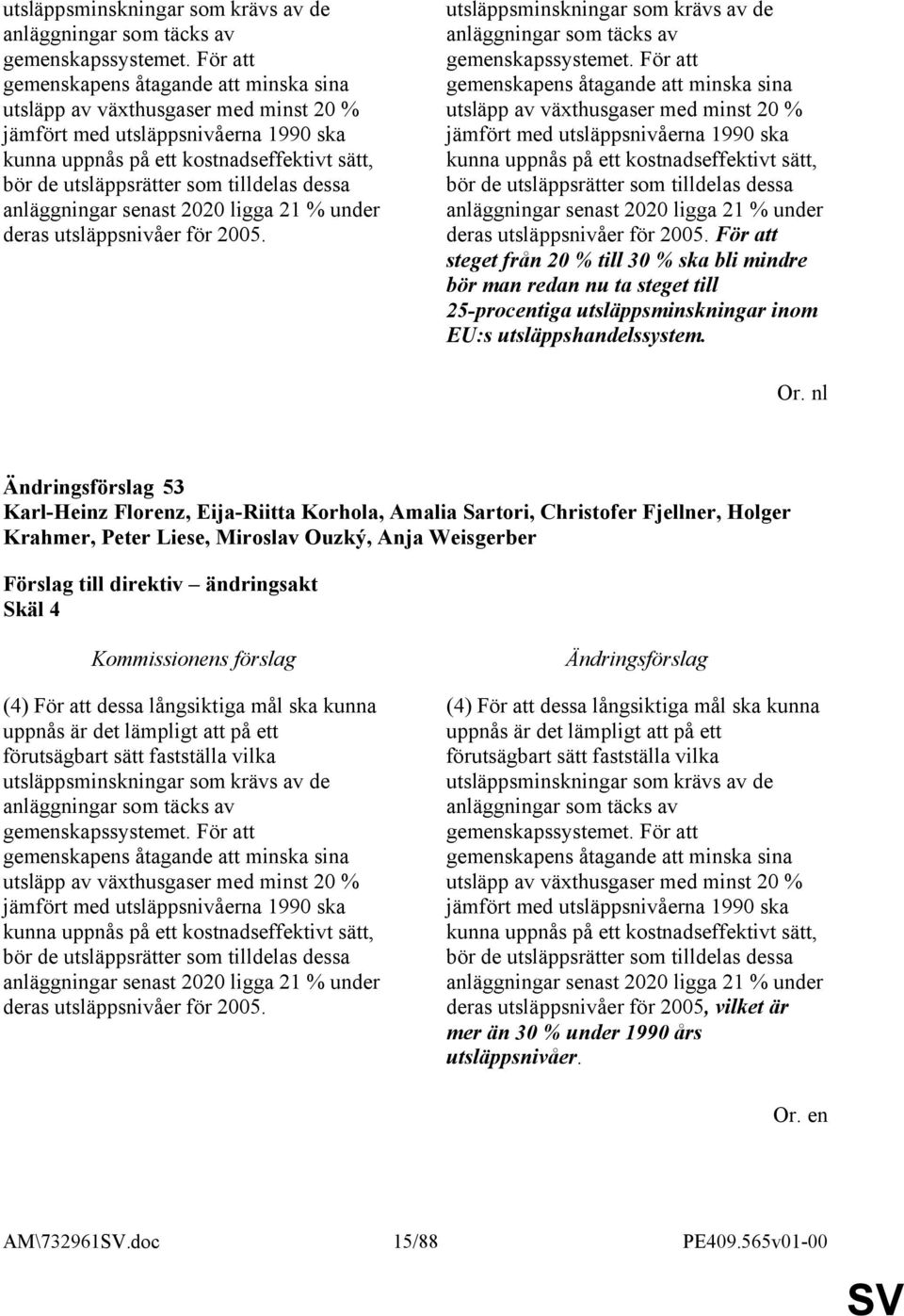 tilldelas dessa anläggningar senast 2020 ligga 21 % under deras utsläppsnivåer för 2005.   tilldelas dessa anläggningar senast 2020 ligga 21 % under deras utsläppsnivåer för 2005.
