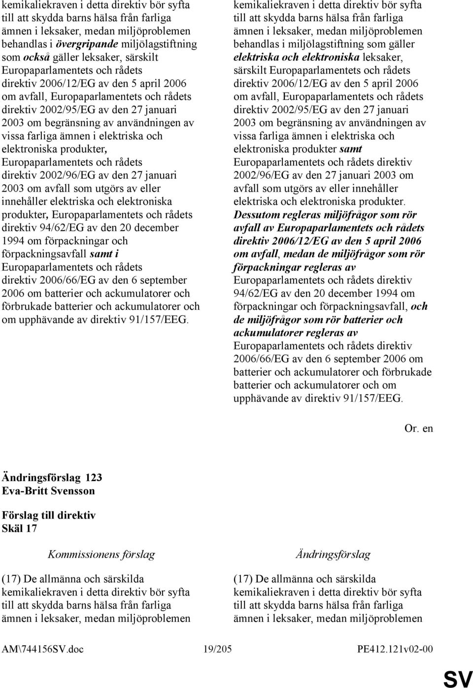 vissa farliga ämnen i elektriska och elektroniska produkter, Europaparlamentets och rådets direktiv 2002/96/EG av den 27 januari 2003 om avfall som utgörs av eller innehåller elektriska och