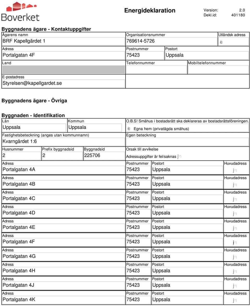 E-postadress Styrelsen@kapellgardet.