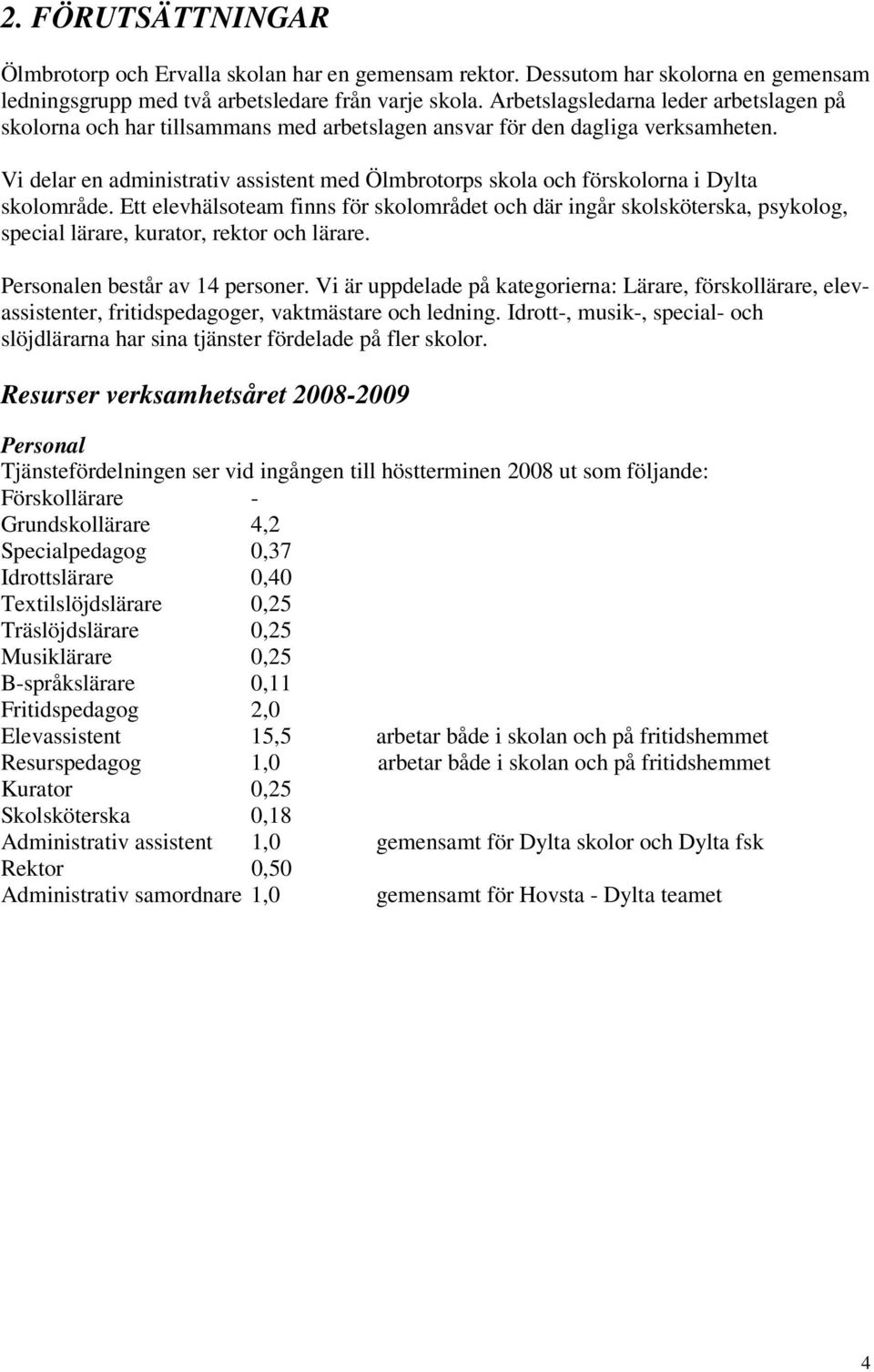 Vi delar en administrativ assistent med Ölmbrotorps skola och förskolorna i Dylta skolområde.