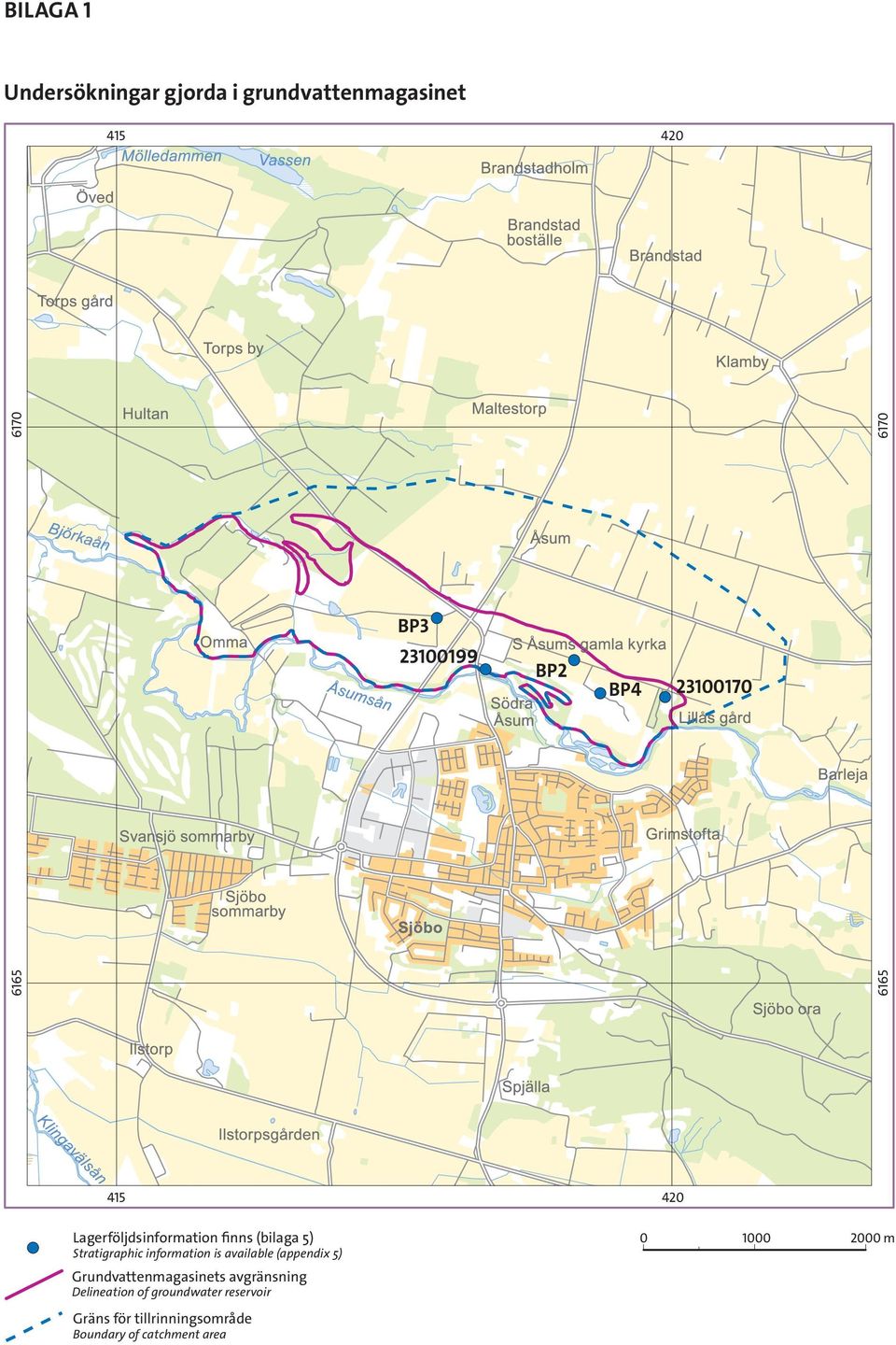 is available (appendix 5) Grundvattenmagasinets avgränsning Delineation of