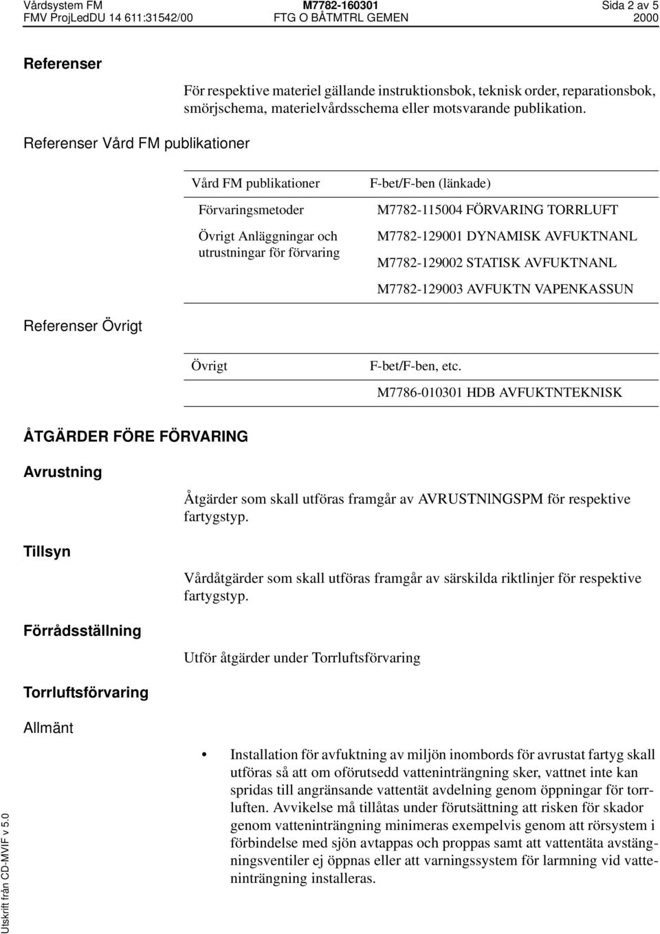 AVFUKTNANL M7782-129002 STATISK AVFUKTNANL M7782-129003 AVFUKTN VAPENKASSUN Referenser Övrigt Övrigt F-bet/F-ben, etc.