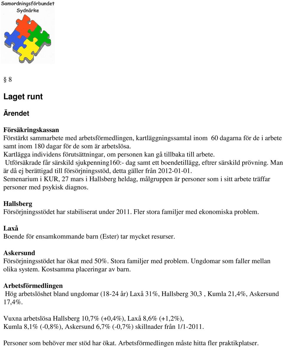 Man är då ej berättigad till försörjningsstöd, detta gäller från 2012-01-01.