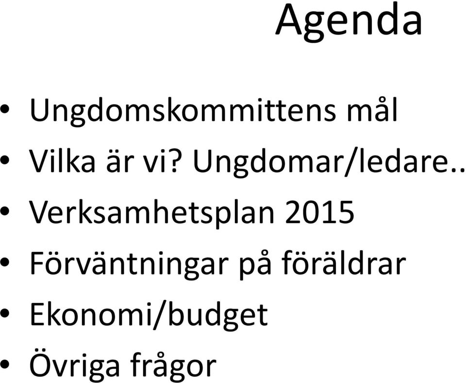 . Verksamhetsplan 2015