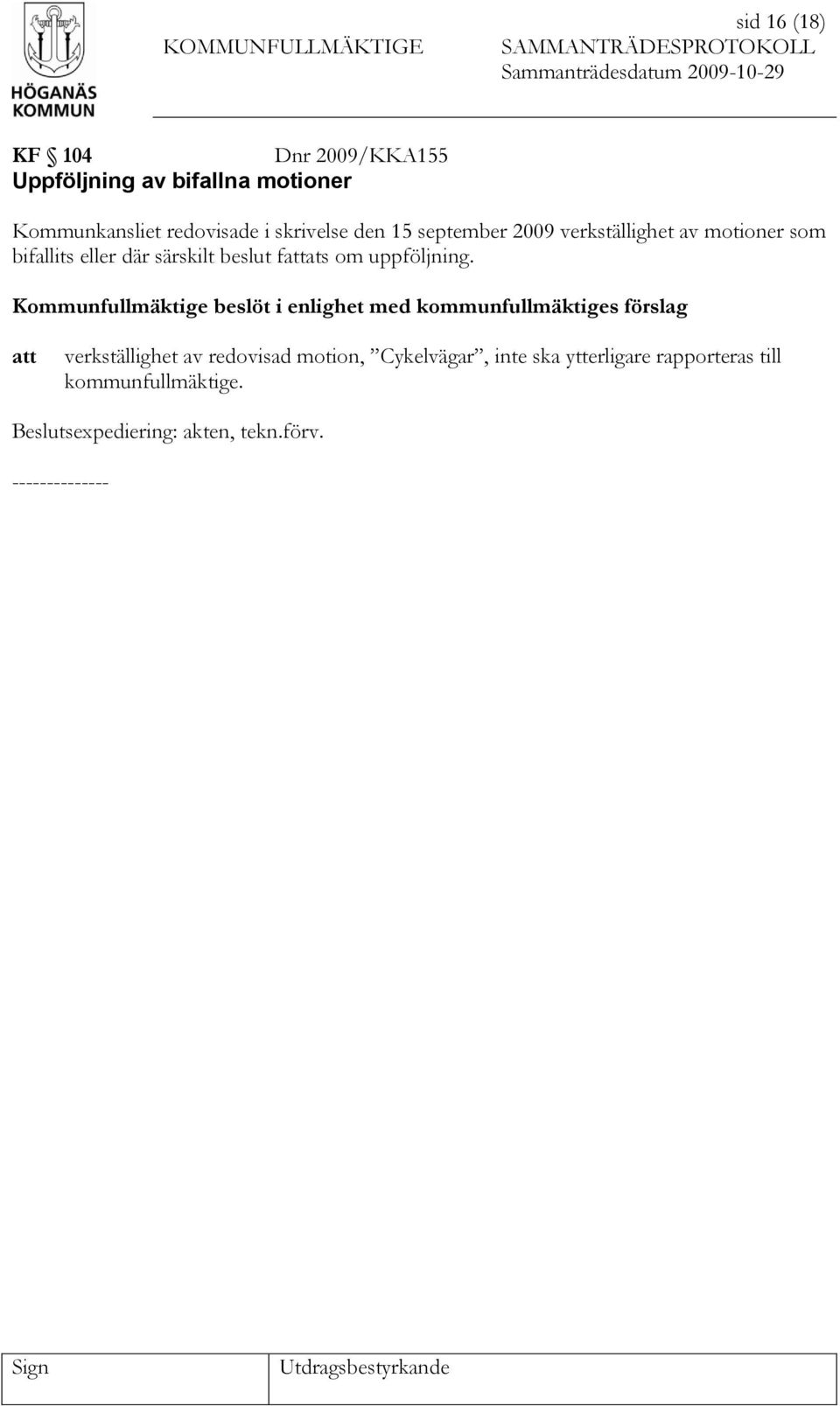 uppföljning.