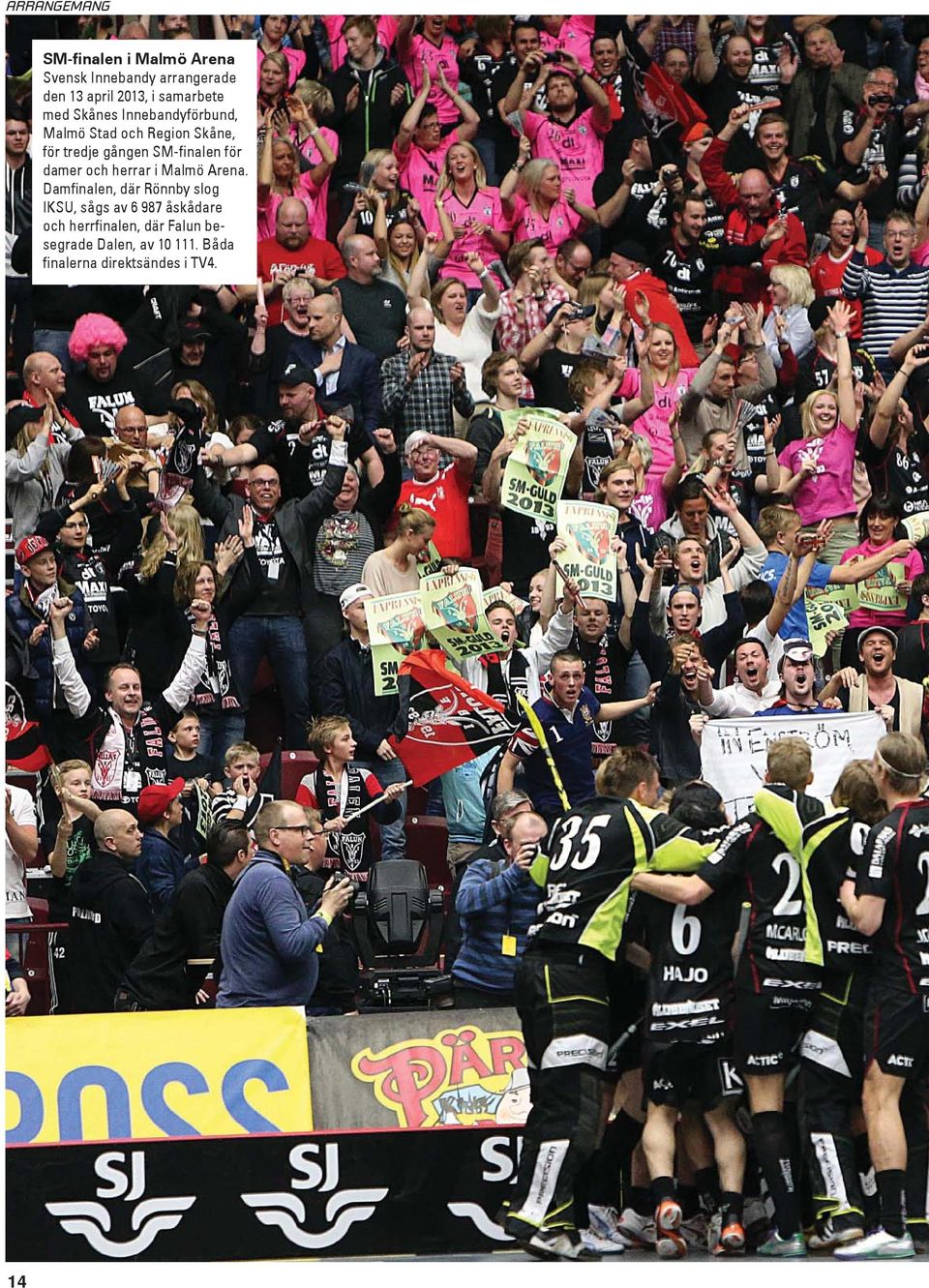 SM-finalen för damer och herrar i Malmö Arena.