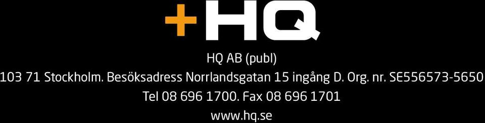 ingång D. Org. nr.