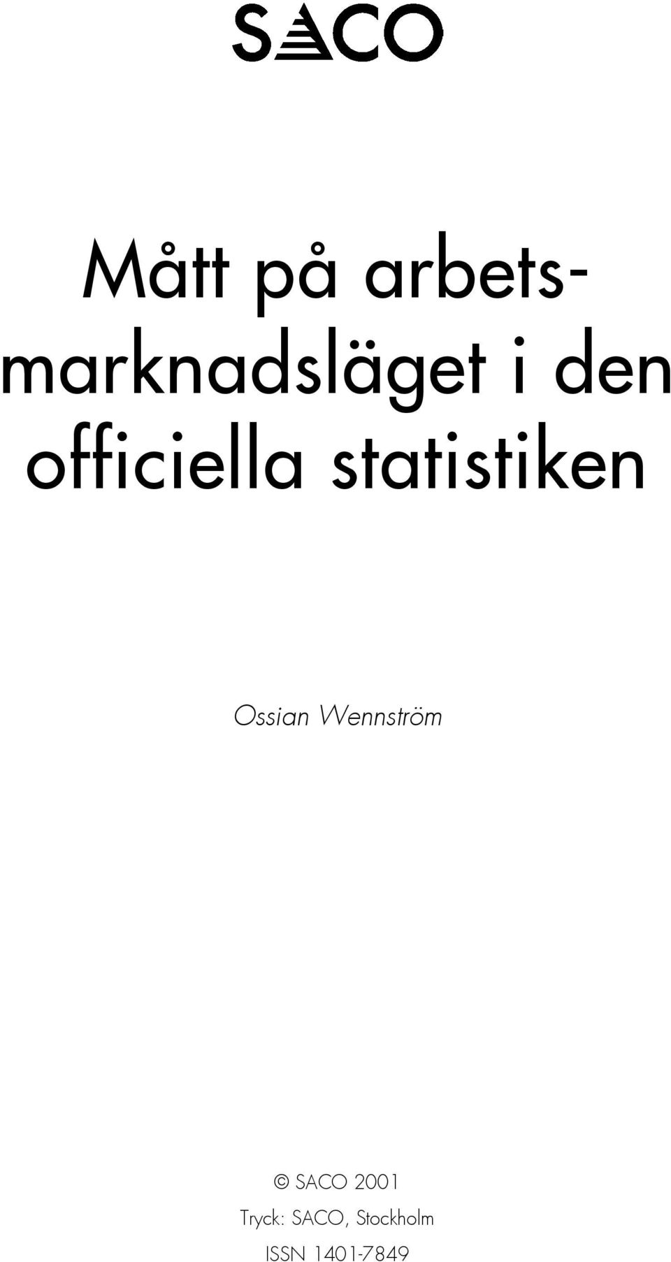Ossian Wennström SACO 2001