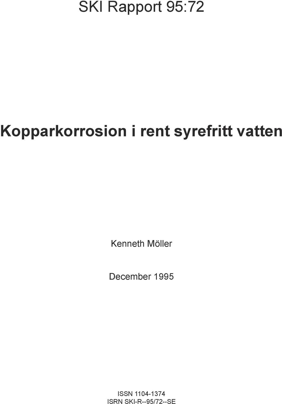 syrefritt vatten Kenneth