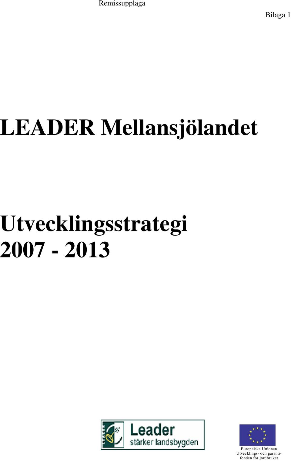 Utvecklingsstrategi 2007-2013