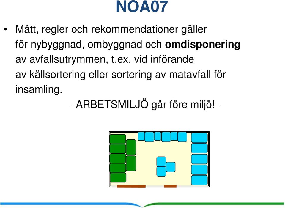 avfallsutrymmen, t.ex.